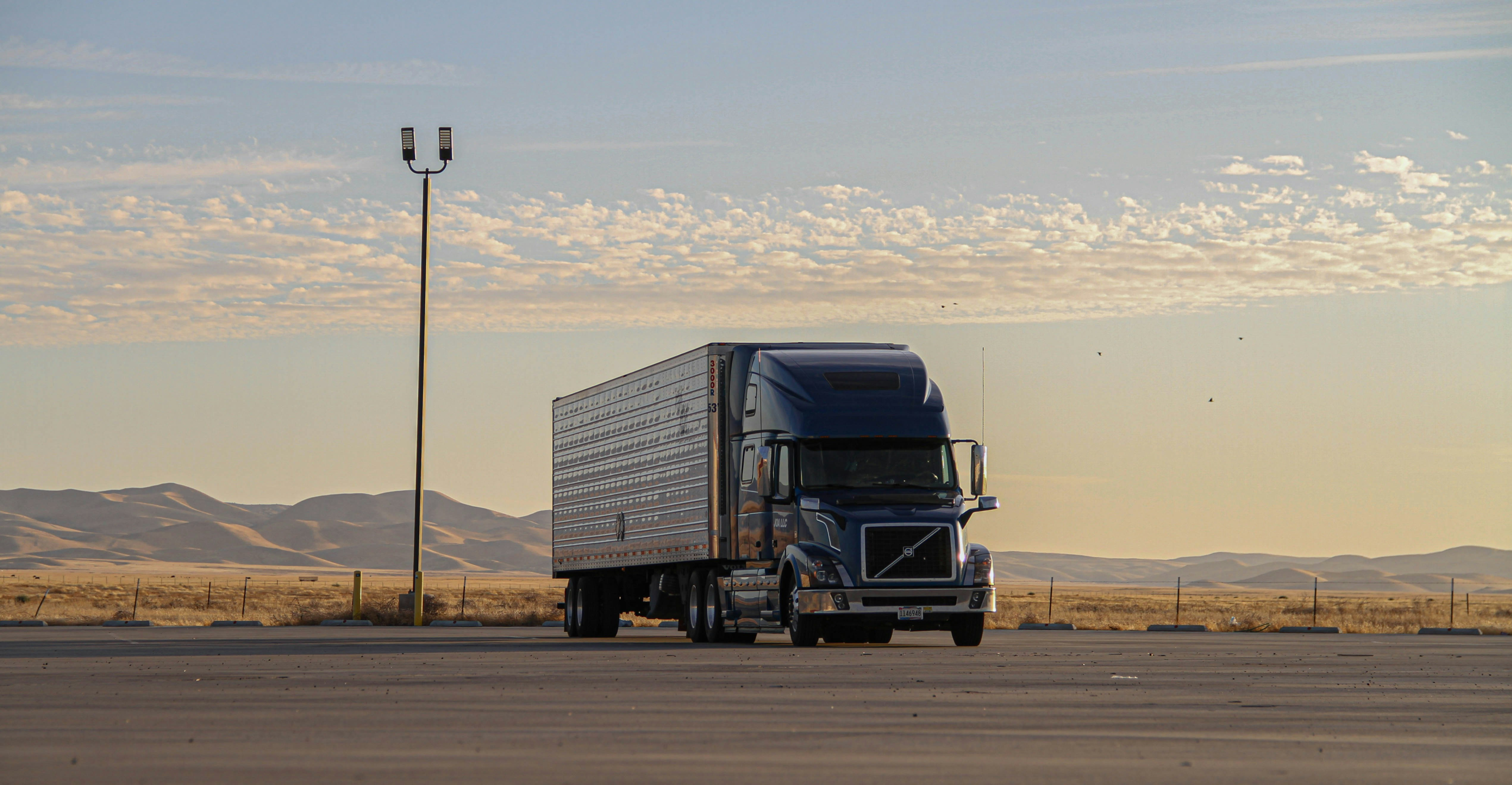 Truck traveling through America